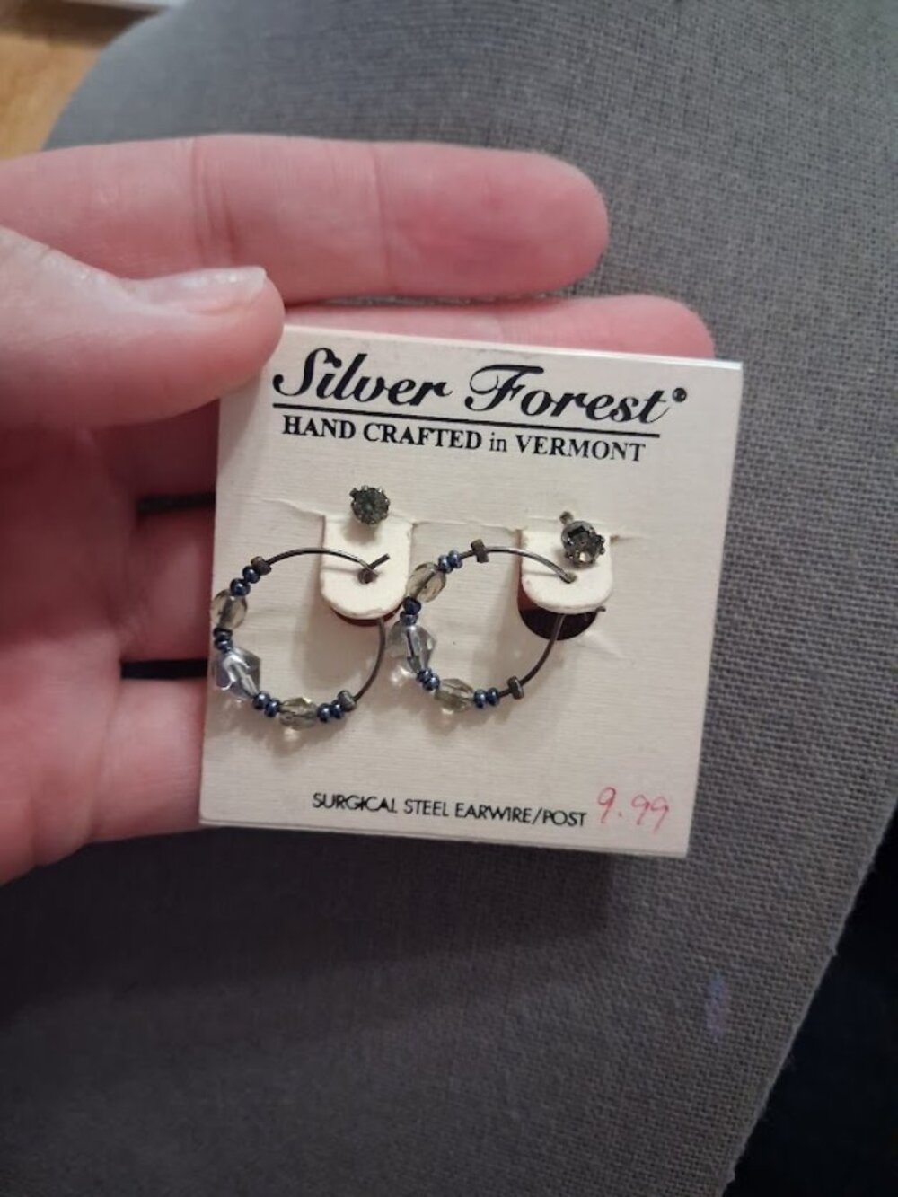Vintage Silver Forest earrings set